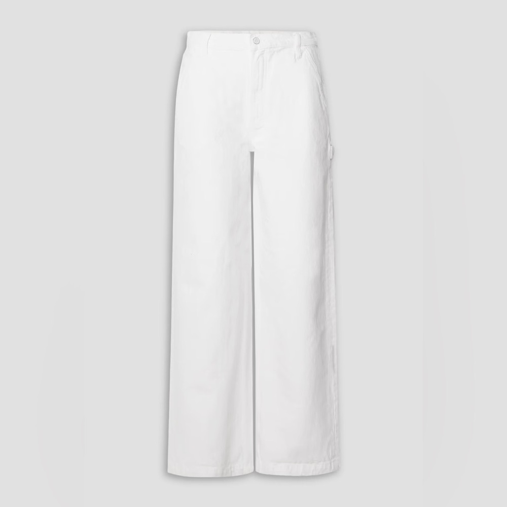 Mother Snacks High Rise Straight Leg Jeans White 28